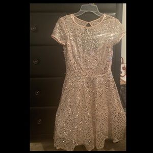 Pink Sequins Glitter Homecoming/Prom Dress